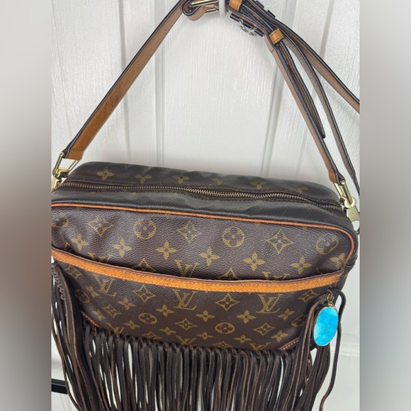 Louis Vuitton Vintage Brown Monogram Crossbody Bag with Fringe - Picture 5 of 16